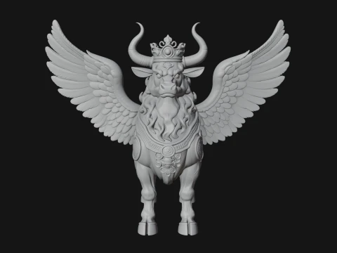 Qilin Deer Beast Statue Design 7 - 3D Print Model 3D Print Model