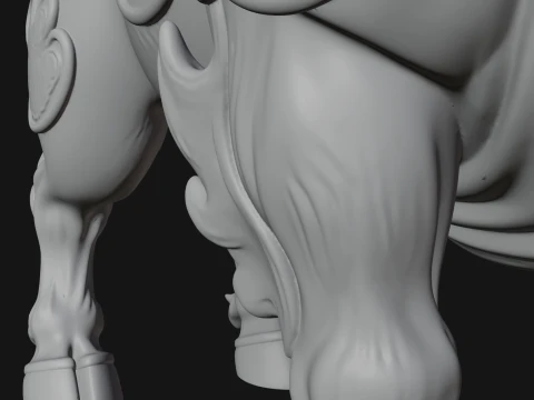 Qilin Deer Beast Statue Design 7 - 3D Print Model 3D Print Model