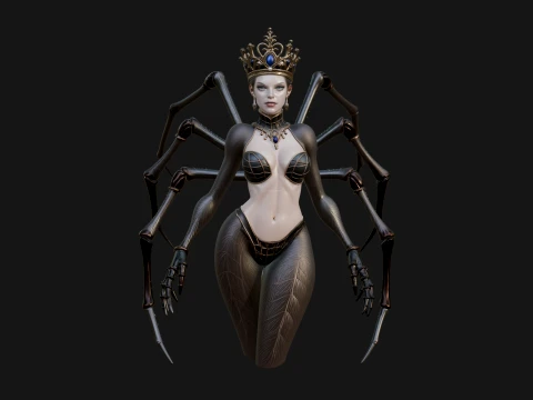 Spider Queen Statue Design 5 - 3D Print Model 3D Print Model