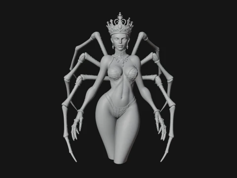 Spider Queen Statue Design 5 - 3D Print Model 3D Print Model