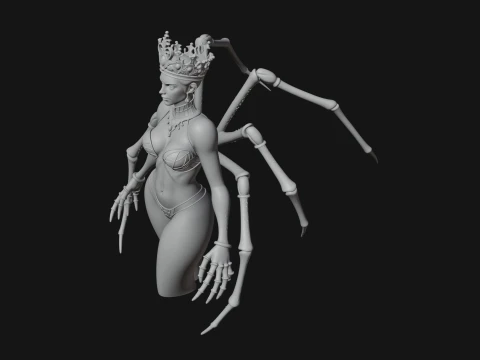 Spider Queen Statue Design 5 - 3D Print Model 3D Print Model