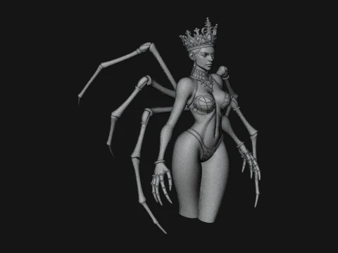 Spider Queen Statue Design 5 - 3D Print Model 3D Print Model