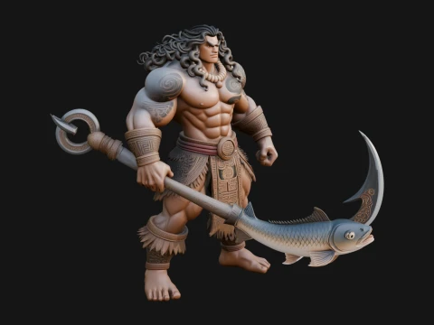 Greek Warrior God Statue Design 28 - 3D Print Model 3D Print Model