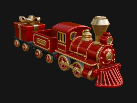 Christmas Toy Train Model Design 3 - 3D Print Model 3D Print Model