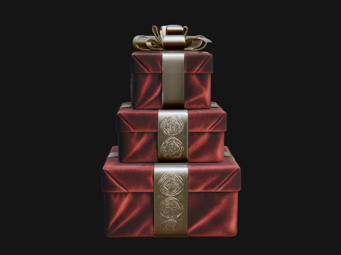 Stacked Gift Boxes Ornament Design 2 - 3D Print Model 3D Print Model