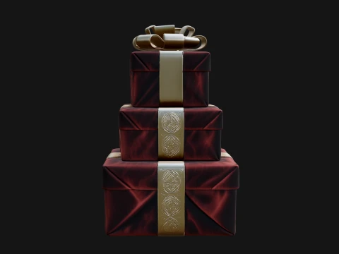 Stacked Gift Boxes Ornament Design 2 - 3D Print Model 3D Print Model