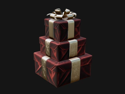 Stacked Gift Boxes Ornament Design 2 - 3D Print Model 3D Print Model