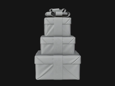 Stacked Gift Boxes Ornament Design 2 - 3D Print Model 3D Print Model