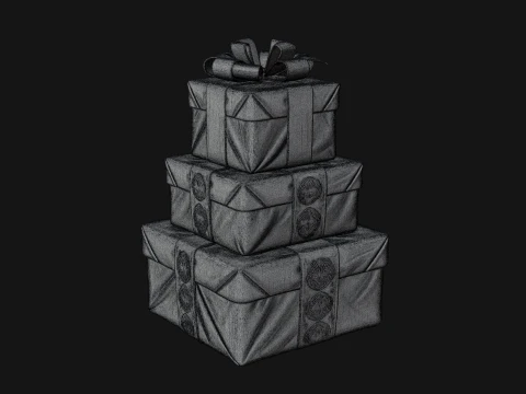 Stacked Gift Boxes Ornament Design 2 - 3D Print Model 3D Print Model