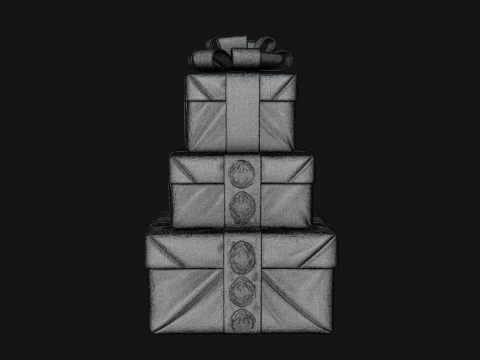 Stacked Gift Boxes Ornament Design 2 - 3D Print Model 3D Print Model
