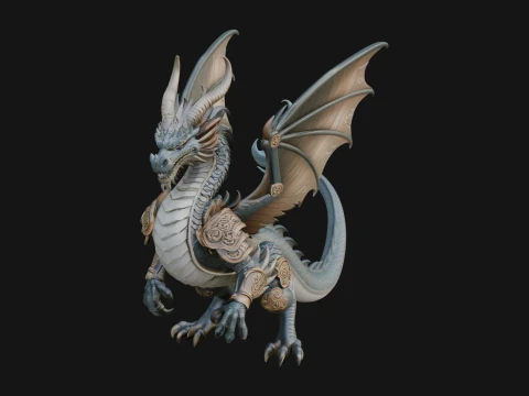 Winged Dragon Statue Design 40 - 3D Print Model 3D Print Model