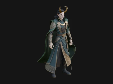 Horned Trickster God Statue Design 6 - 3D Print Model 3D Print Model