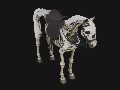 Skeleton Horse Statue Design 3 - 3D Print Model 3D Print Model
