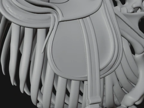 Skeleton Horse Statue Design 3 - 3D Print Model 3D Print Model
