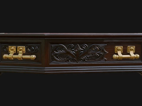 Open Wooden Coffin Model Design 3 - 3D Print Model 3D Print Model