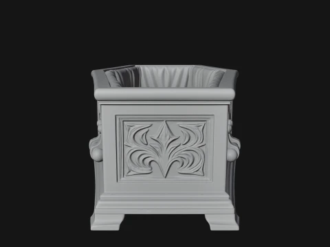 Open Wooden Coffin Model Design 3 - 3D Print Model 3D Print Model