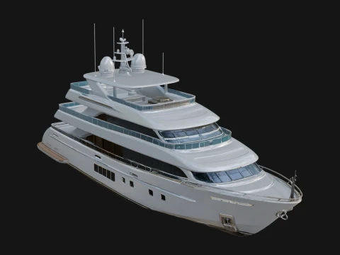 Motor Yacht Model Design 59 - 3D Print Model 3D Print Model