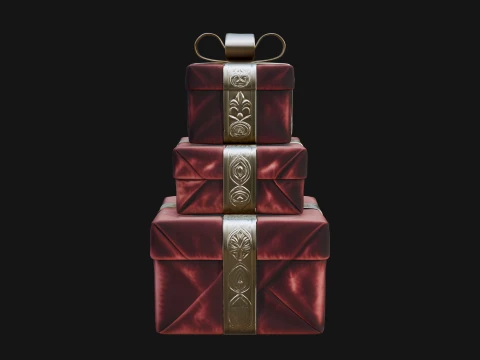 Stacked Gift Boxes Ornament Design 3 - 3D Print Model 3D Print Model