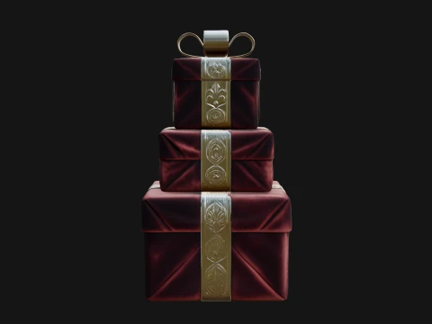 Stacked Gift Boxes Ornament Design 3 - 3D Print Model 3D Print Model