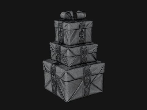 Stacked Gift Boxes Ornament Design 3 - 3D Print Model 3D Print Model