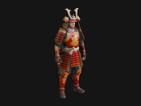 Samurai Armor Display Statue Design 14 - 3D Print Model 3D Print Model