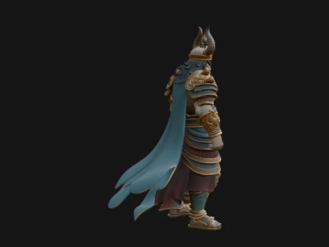 Crowned Jade Deity Statue Design 4 - 3D Print Model 3D Print Model