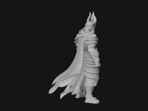 Crowned Jade Deity Statue Design 4 - 3D Print Model 3D Print Model