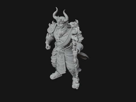 Crowned Jade Deity Statue Design 4 - 3D Print Model 3D Print Model