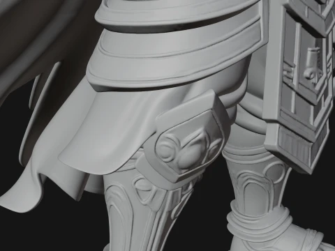 Crowned Jade Deity Statue Design 4 - 3D Print Model 3D Print Model