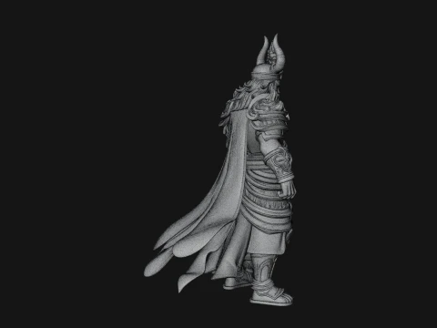 Crowned Jade Deity Statue Design 4 - 3D Print Model 3D Print Model