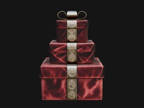 Stacked Gift Boxes Ornament Design 4 - 3D Print Model 3D Print Model