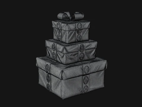 Stacked Gift Boxes Ornament Design 4 - 3D Print Model 3D Print Model