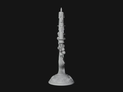 Holly Candle Candelabra Model Design 3 - 3D Print Model 3D Print Model