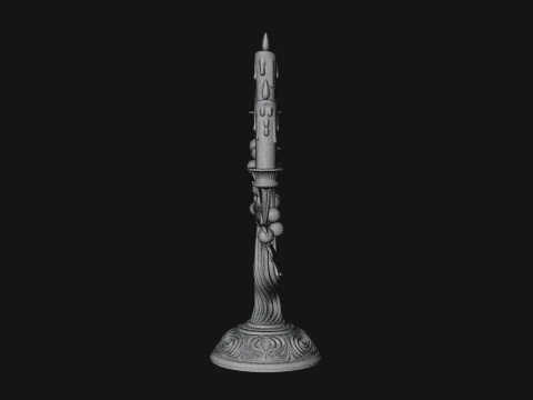 Holly Candle Candelabra Model Design 3 - 3D Print Model 3D Print Model