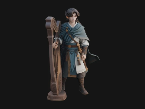Robed Scholar Statue Design 7 - 3D Print Model 3D Print Model