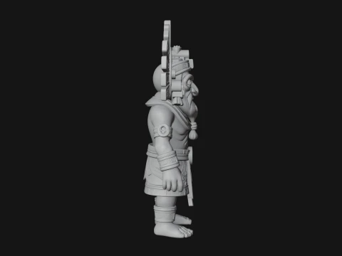 Aztec Feathered Noble Statue Design 18 - 3D Print Model 3D Print Model