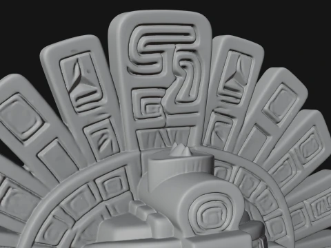 Aztec Feathered Noble Statue Design 18 - 3D Print Model 3D Print Model