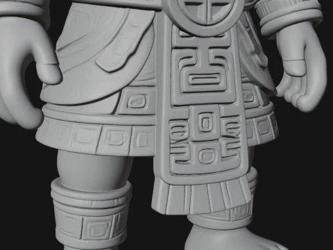 Aztec Feathered Noble Statue Design 18 - 3D Print Model 3D Print Model