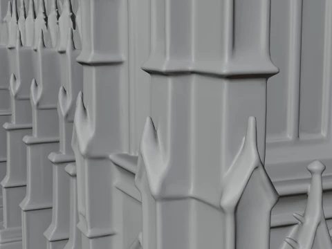 Gothic Cathedral Tower Model Design 7 - 3D Print Model 3D Print Model