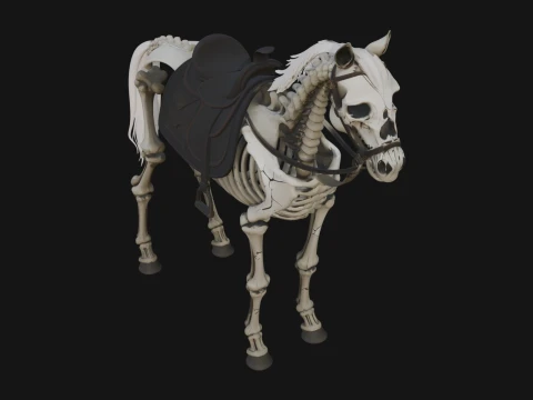 Skeleton Horse Statue Design 4 - 3D Print Model 3D Print Model