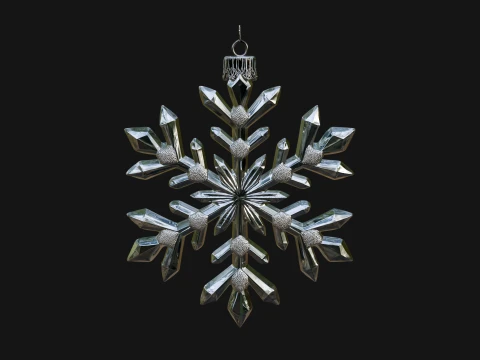 Crystal Snowflake Ornament Design 3 - 3D Print Model 3D Print Model