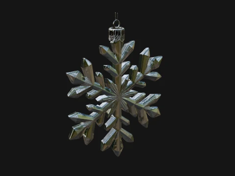 Crystal Snowflake Ornament Design 3 - 3D Print Model 3D Print Model