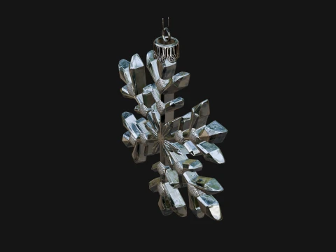 Crystal Snowflake Ornament Design 3 - 3D Print Model 3D Print Model
