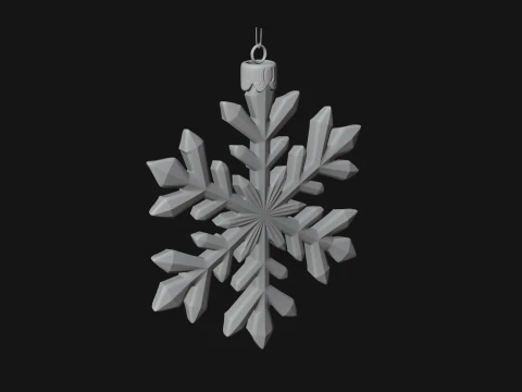 Crystal Snowflake Ornament Design 3 - 3D Print Model 3D Print Model