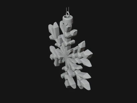 Crystal Snowflake Ornament Design 3 - 3D Print Model 3D Print Model