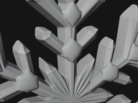 Crystal Snowflake Ornament Design 3 - 3D Print Model 3D Print Model