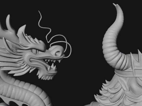 Crowned Jade Deity Statue Design 8 - 3D Print Model 3D Print Model