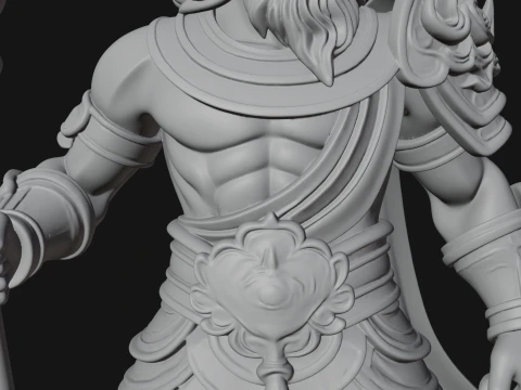 Crowned Jade Deity Statue Design 8 - 3D Print Model 3D Print Model
