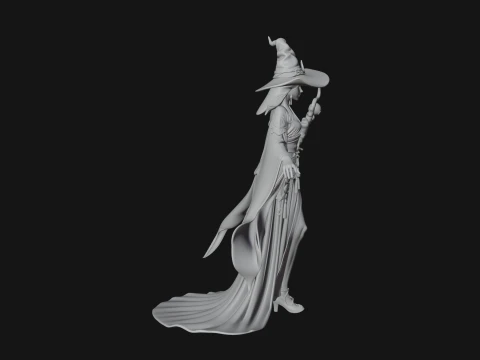 Witch Hat Sorcerer Statue Design 29 - 3D Print Model 3D Print Model