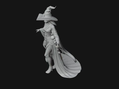 Witch Hat Sorcerer Statue Design 29 - 3D Print Model 3D Print Model